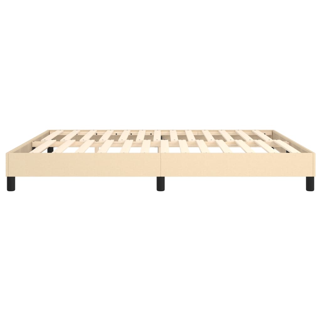 Boxspring sengeramme 180x200 cm stof cremefarvet