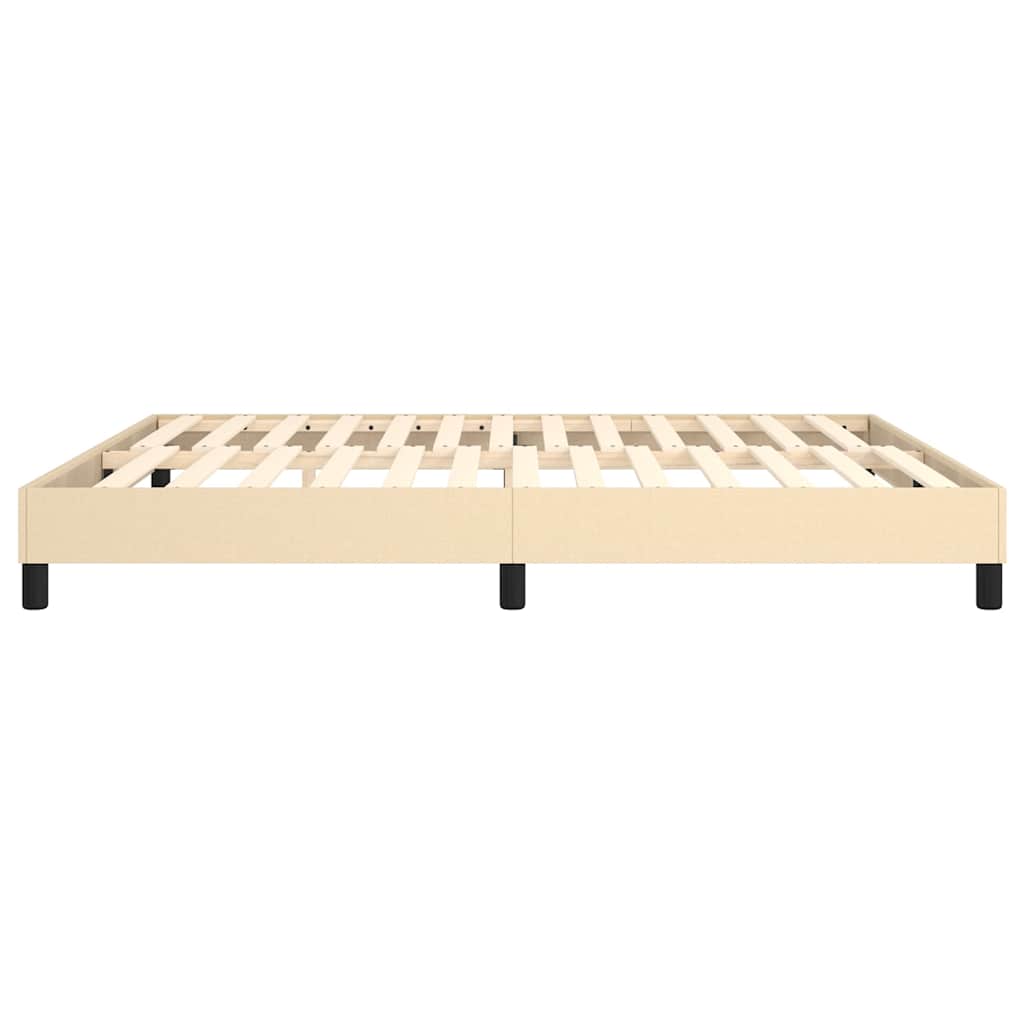 Boxspring sengeramme 180x200 cm stof cremefarvet