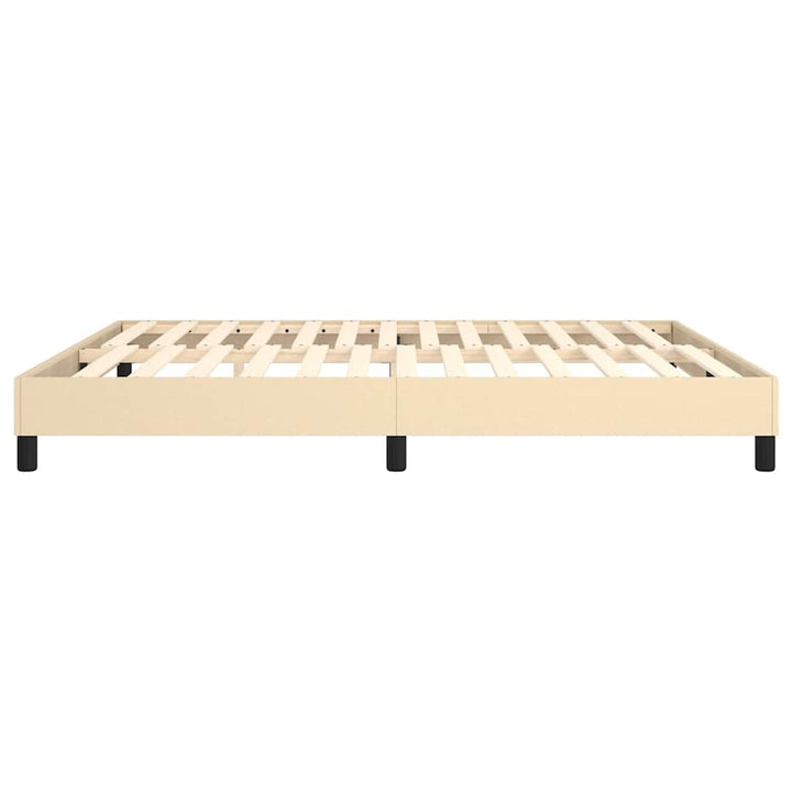 Boxspring sengeramme 180x200 cm stof cremefarvet