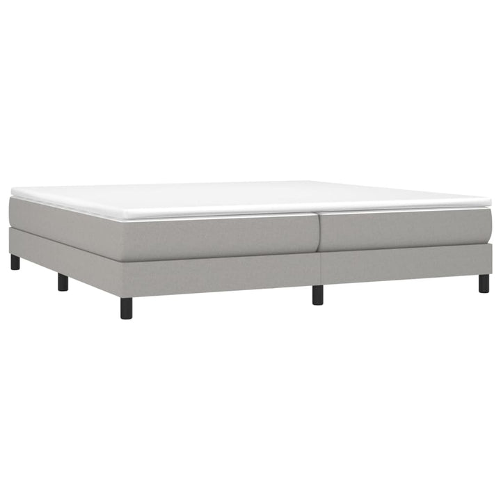 Boxspring sengeramme 200x200 cm stof lysegrå