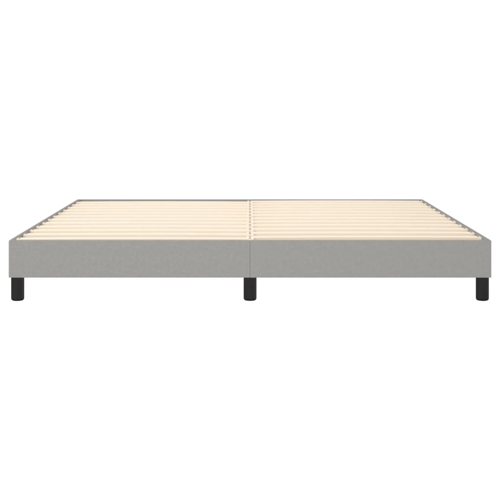Boxspring sengeramme 200x200 cm stof lysegrå