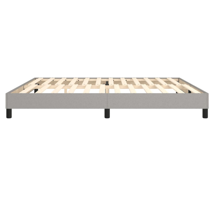 Boxspring sengeramme 200x200 cm stof lysegrå