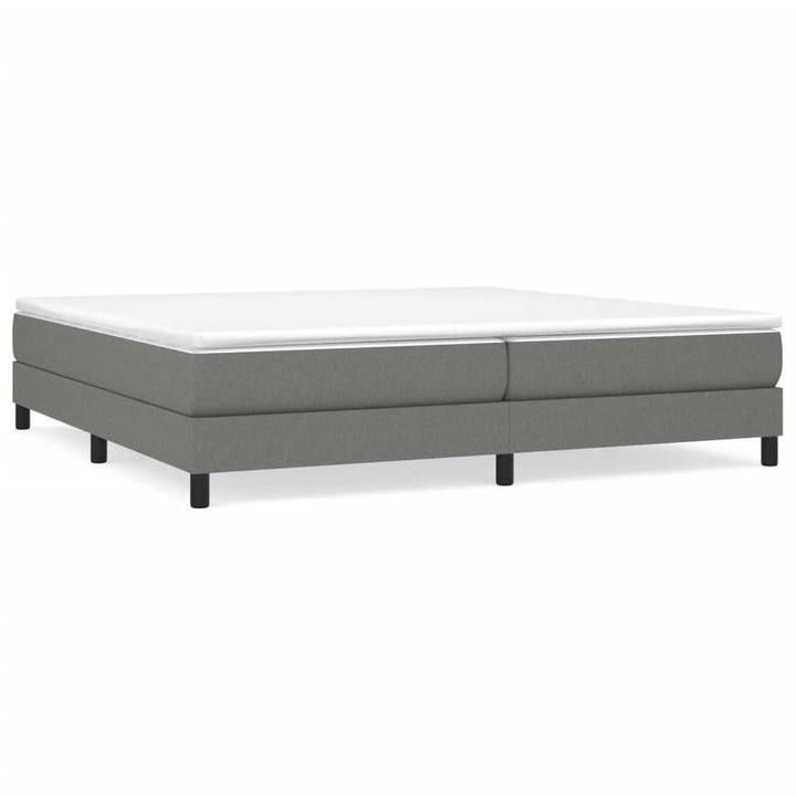 Boxspring sengeramme 200x200 cm stof mørkegrå