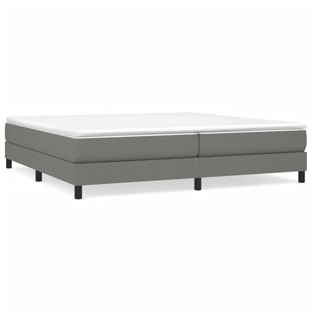 Boxspring sengeramme 200x200 cm stof mørkegrå