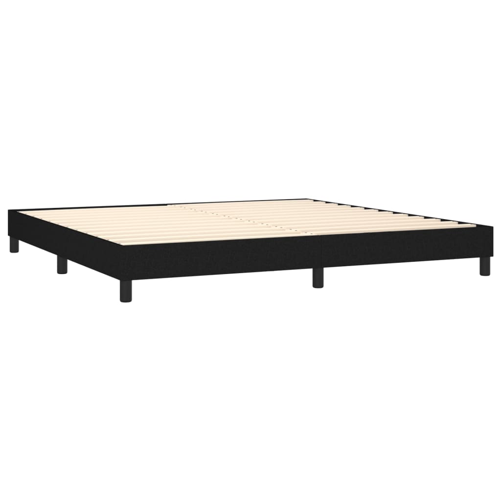 Boxspring sengeramme 200x200 cm stof sort