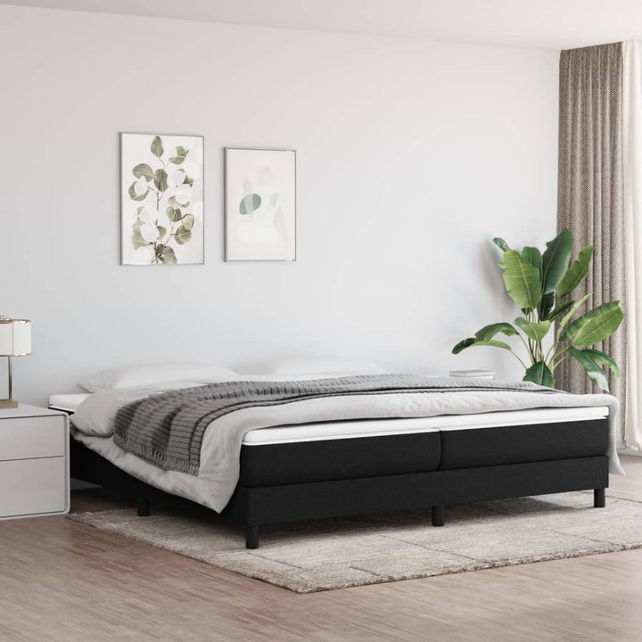 Boxspring sengeramme 200x200 cm stof sort
