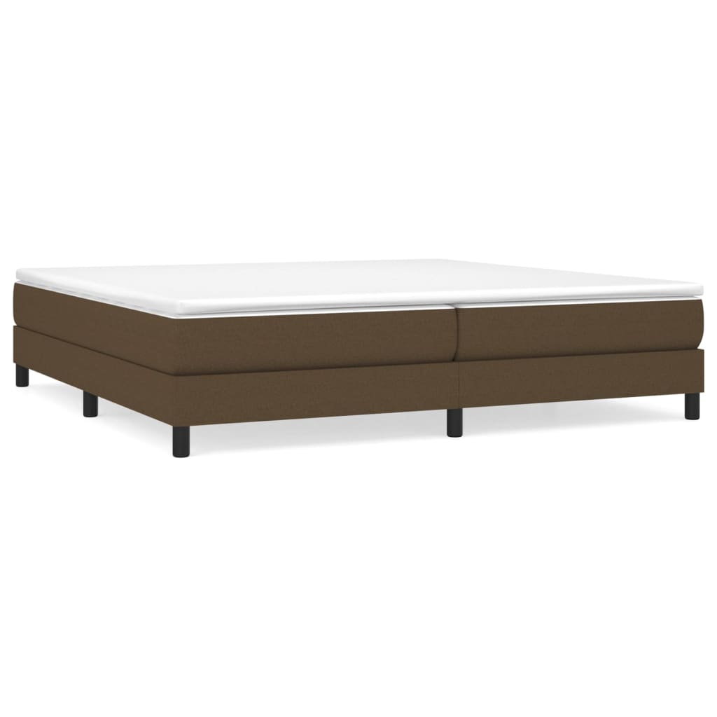 Boxspring sengeramme 200x200 cm stof mørkebrun