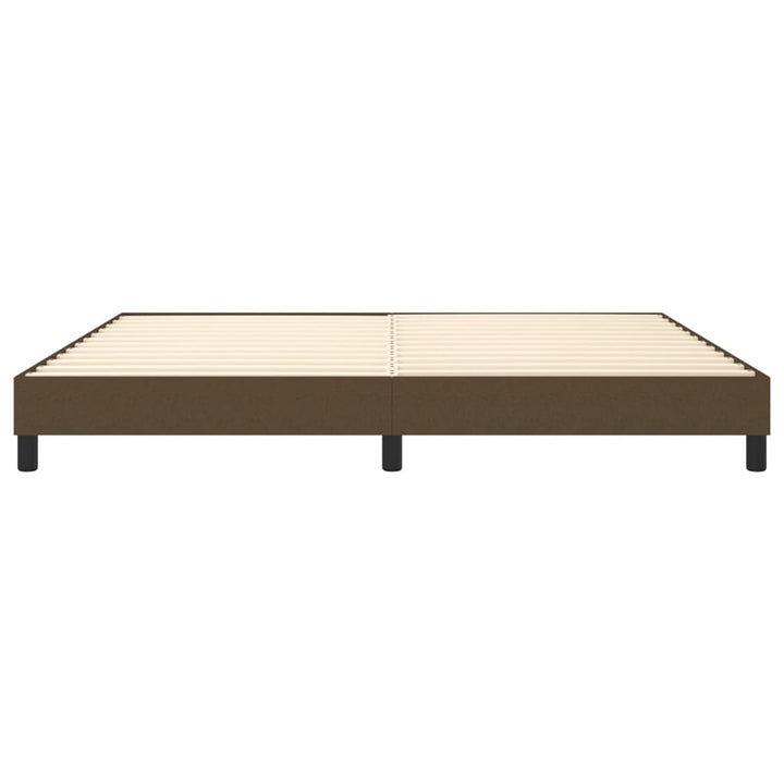Boxspring sengeramme 200x200 cm stof mørkebrun