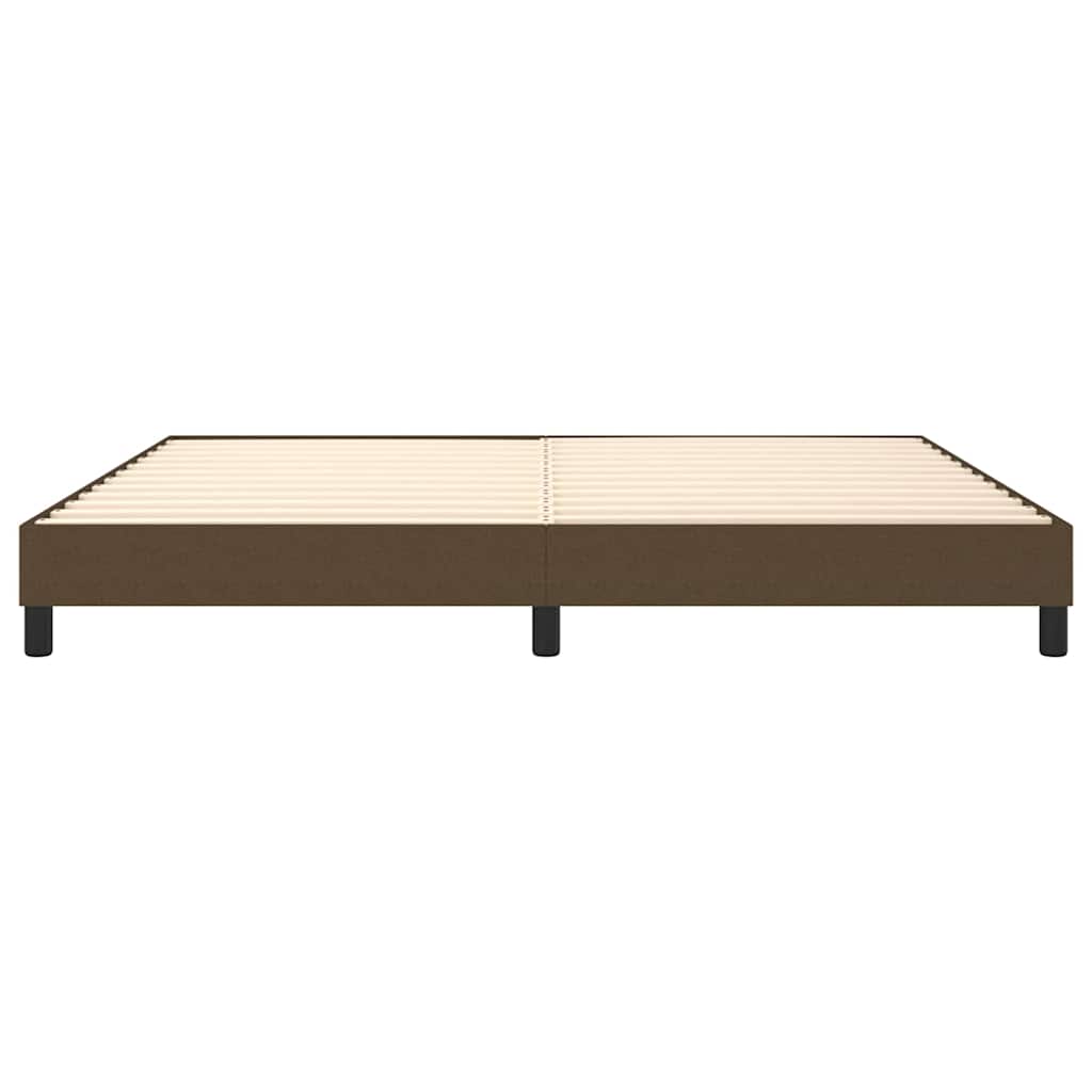 Boxspring sengeramme 200x200 cm stof mørkebrun