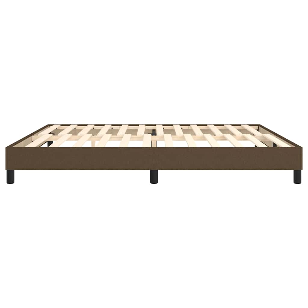 Boxspring sengeramme 200x200 cm stof mørkebrun