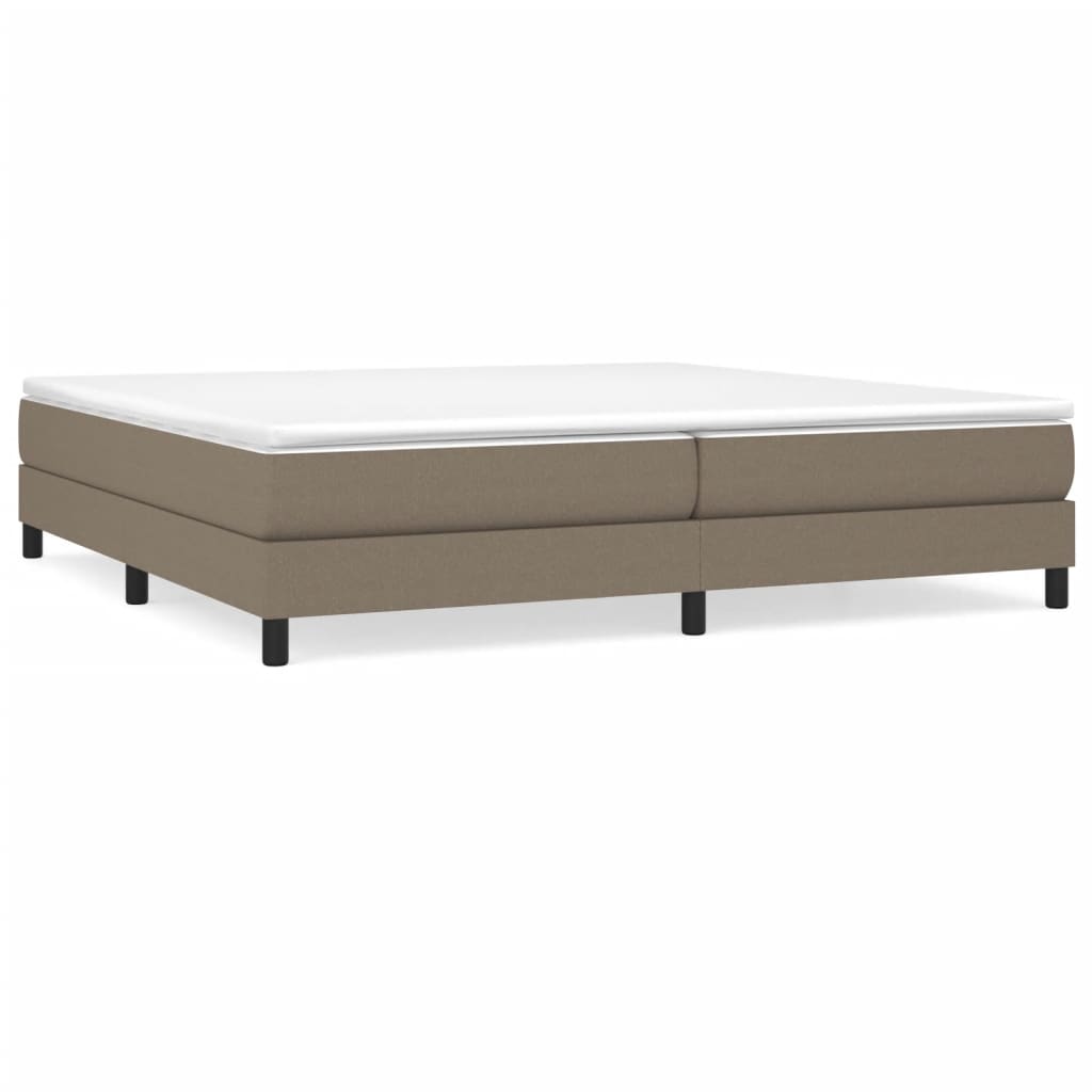 Boxspring sengeramme 200x200 cm stof gråbrun