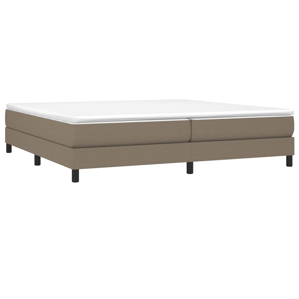 Boxspring sengeramme 200x200 cm stof gråbrun