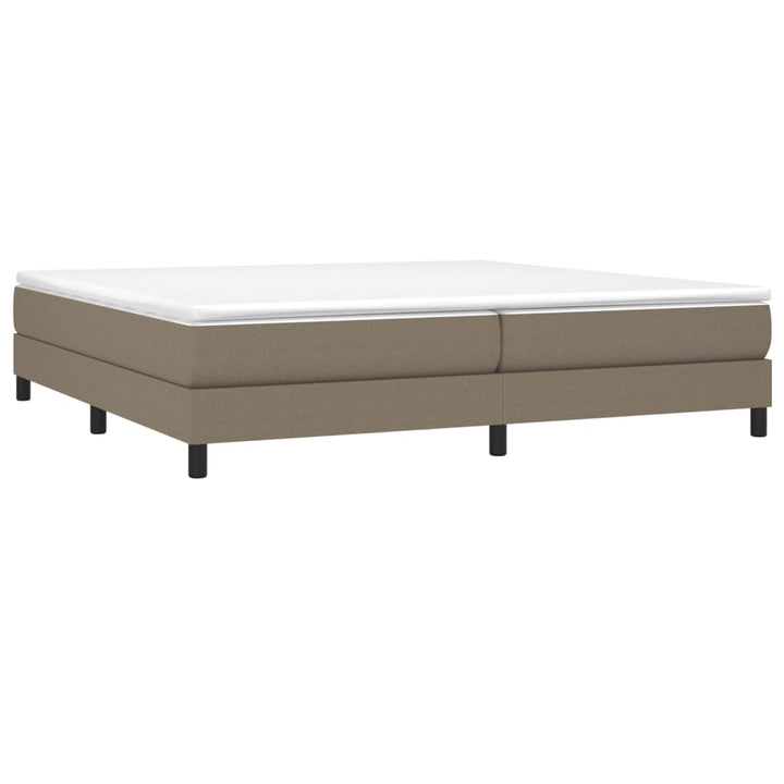 Boxspring sengeramme 200x200 cm stof gråbrun