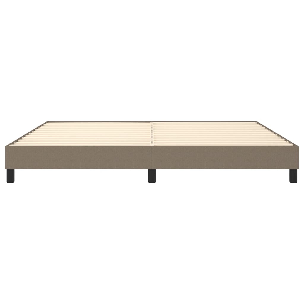 Boxspring sengeramme 200x200 cm stof gråbrun