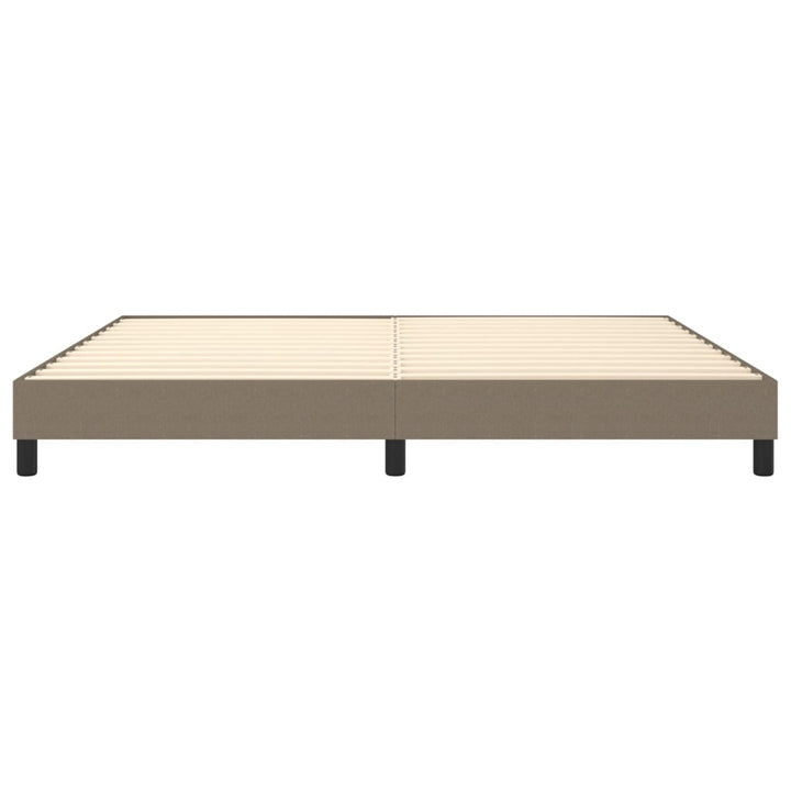 Boxspring sengeramme 200x200 cm stof gråbrun