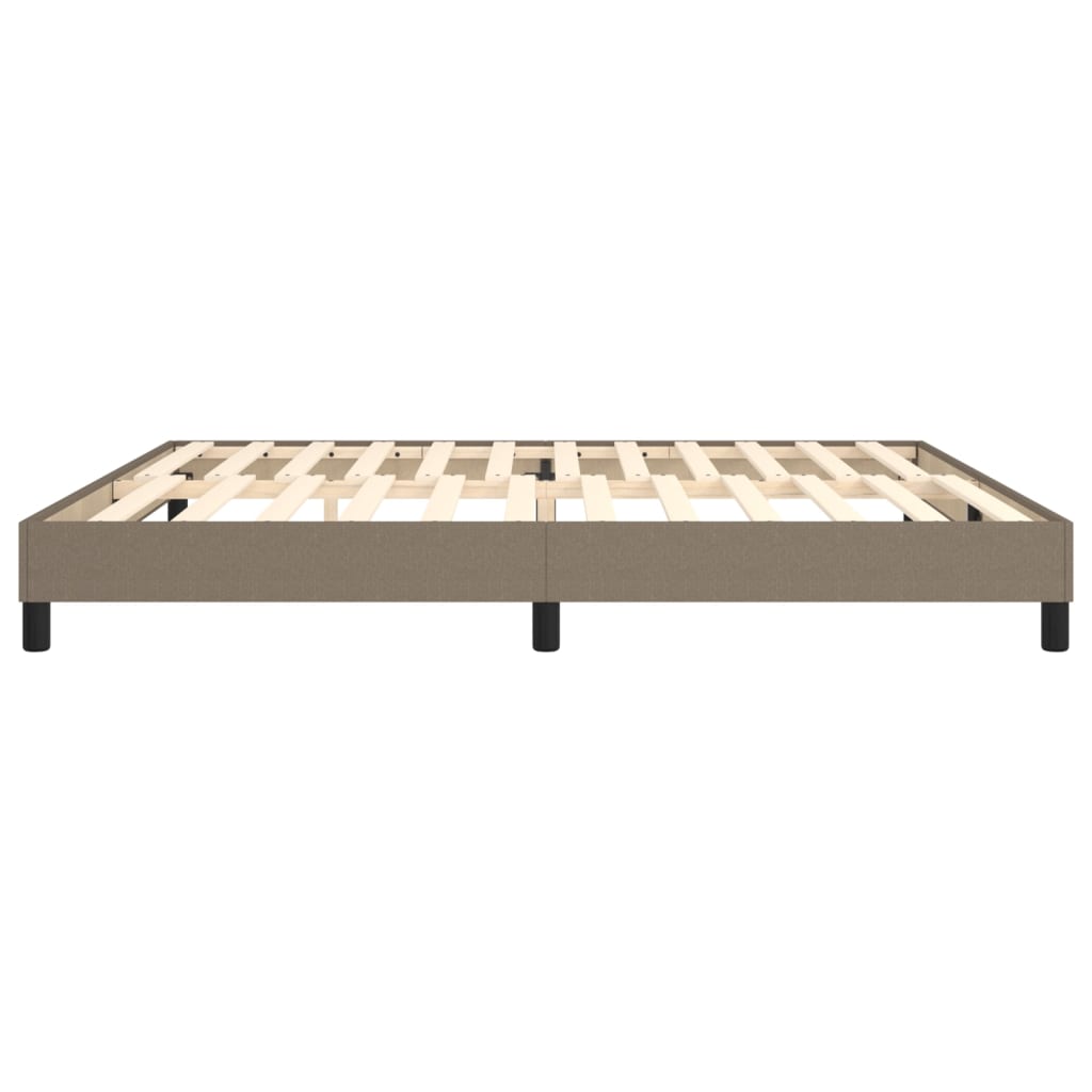Boxspring sengeramme 200x200 cm stof gråbrun