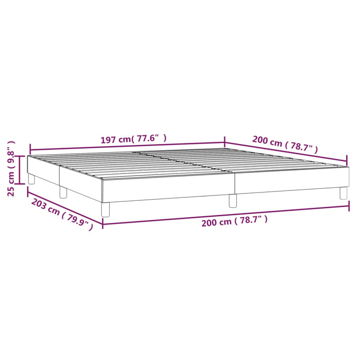 Boxspring sengeramme 200x200 cm stof gråbrun