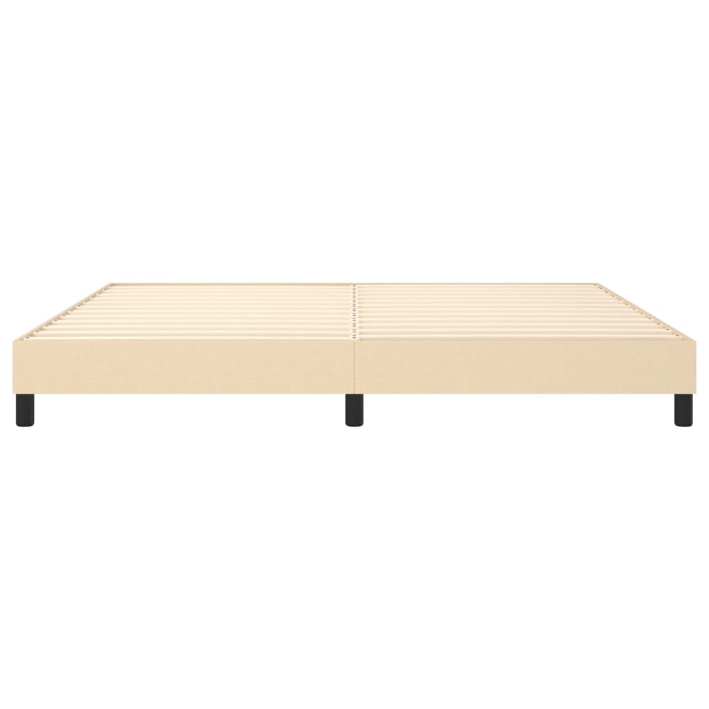 Boxspring sengeramme 200x200 cm stof cremefarvet