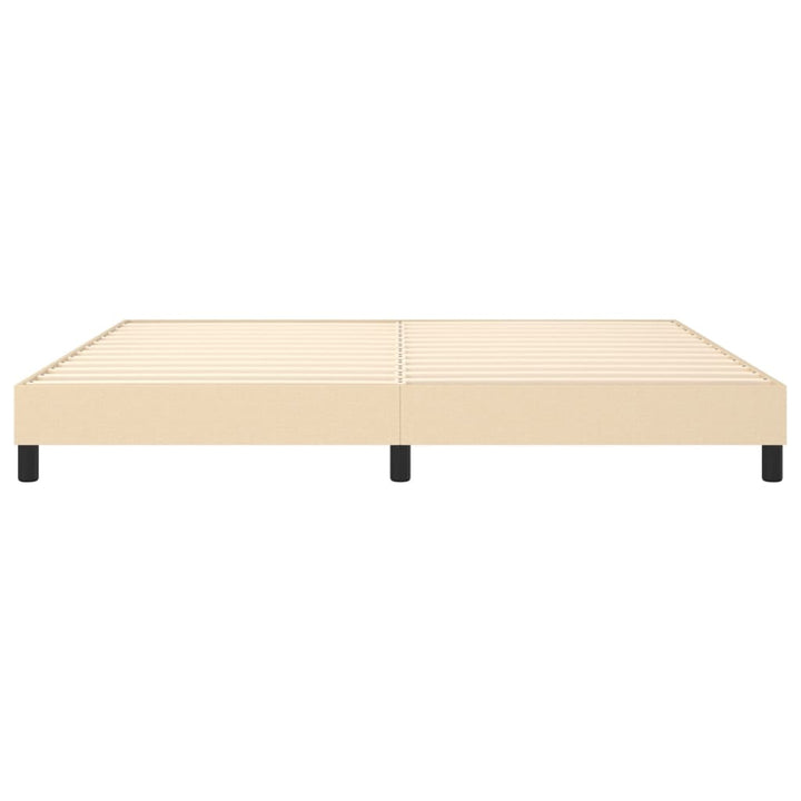 Boxspring sengeramme 200x200 cm stof cremefarvet