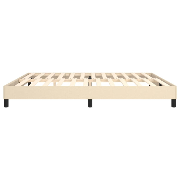 Boxspring sengeramme 200x200 cm stof cremefarvet