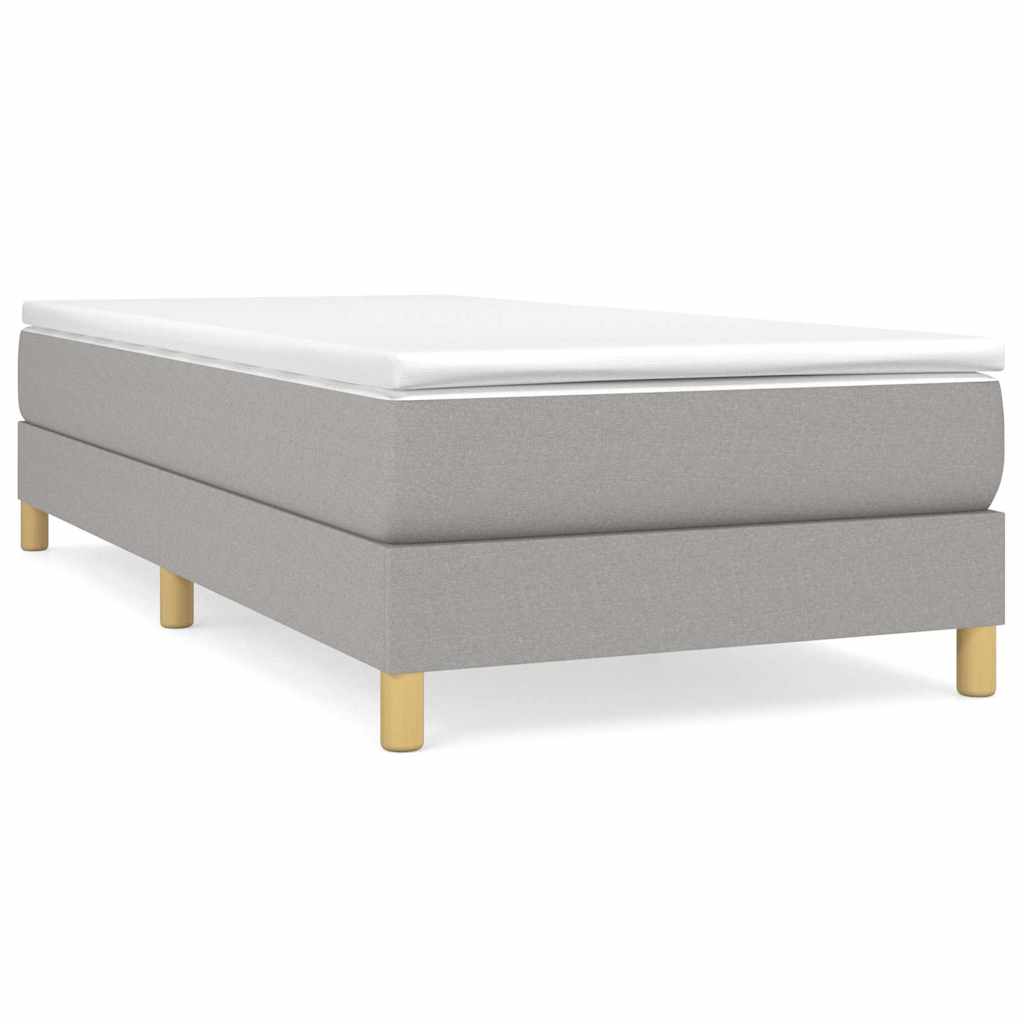 Boxspring sengeramme Lysegrå 80x200 cm Stof