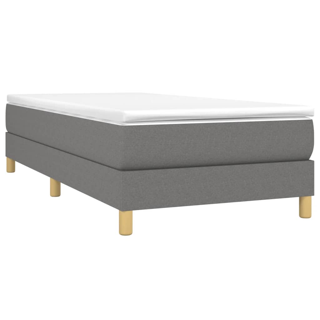Boxspring sengeramme Mørkegrå 80x200 cm Stof