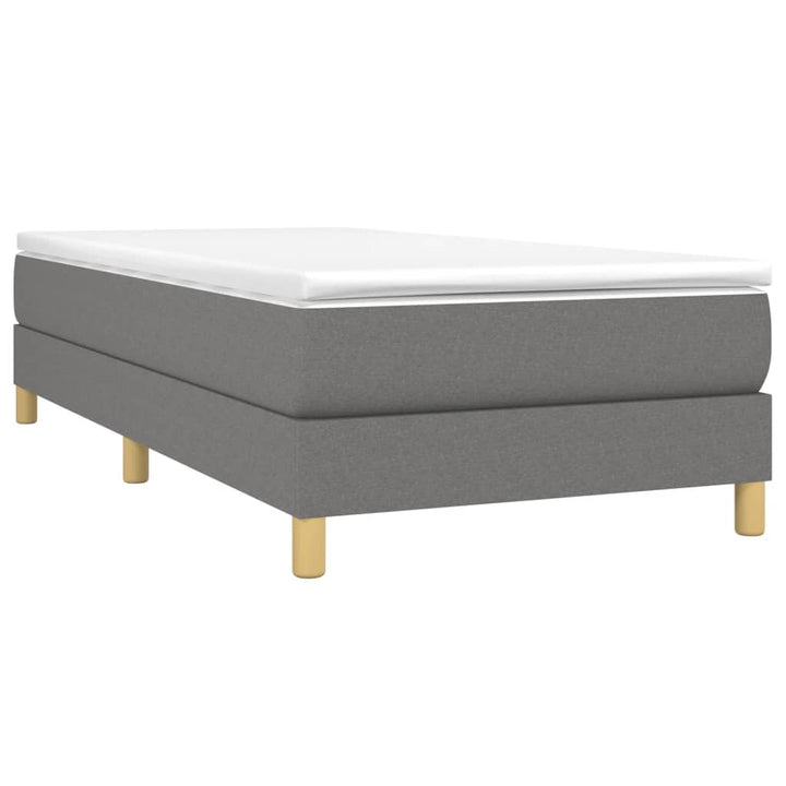 Boxspring sengeramme Mørkegrå 80x200 cm Stof