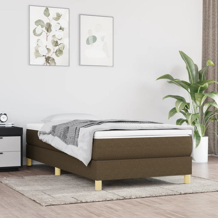 Boxspring sengeramme Mørkebrun 80x200 cm Stof