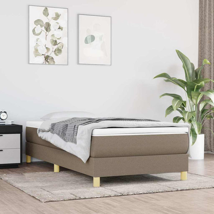Boxspring sengeramme 80x200 cm stof gråbrun