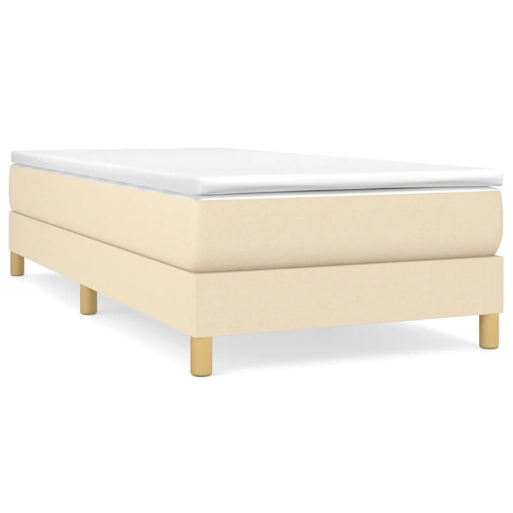Boxspring sengeramme 80x200 cm stof cremefarvet