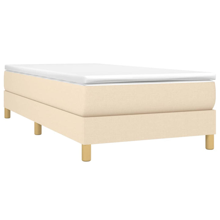 Boxspring sengeramme 80x200 cm stof cremefarvet