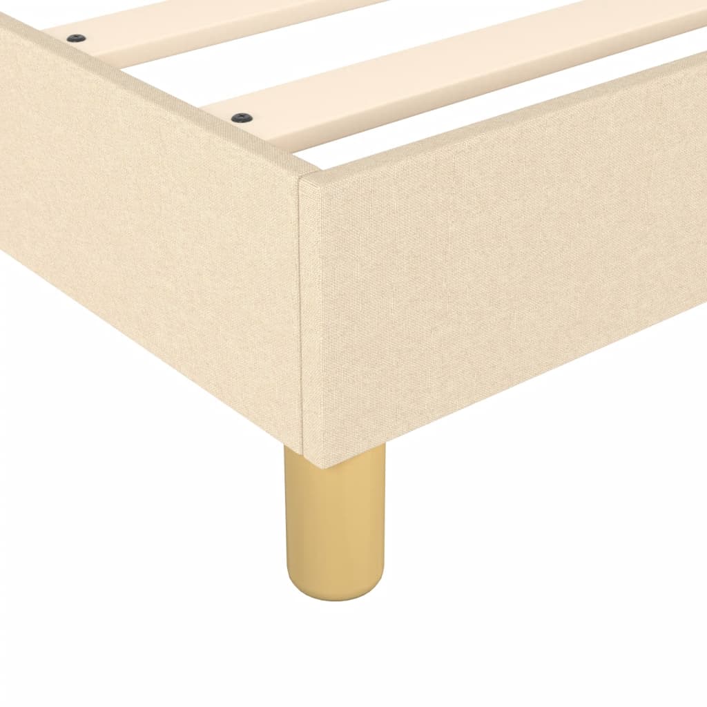 Boxspring sengeramme 80x200 cm stof cremefarvet