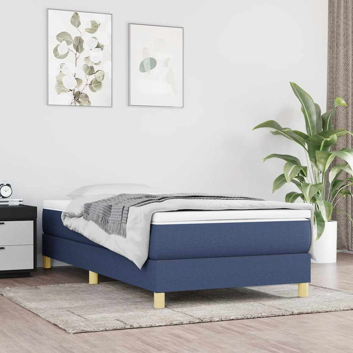 Boxspring sengeramme 80x200 cm stof blå
