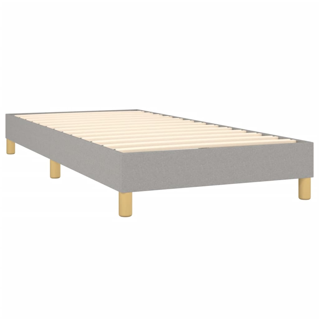 Boxspring sengeramme Lysegrå 90x190 cm Stof