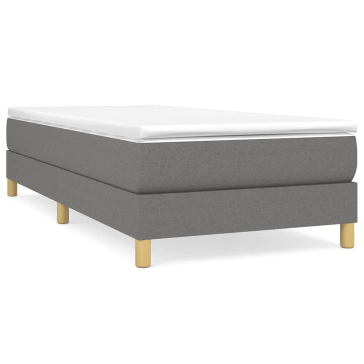 Boxspring sengeramme Mørkegrå 90x190 cm Stof