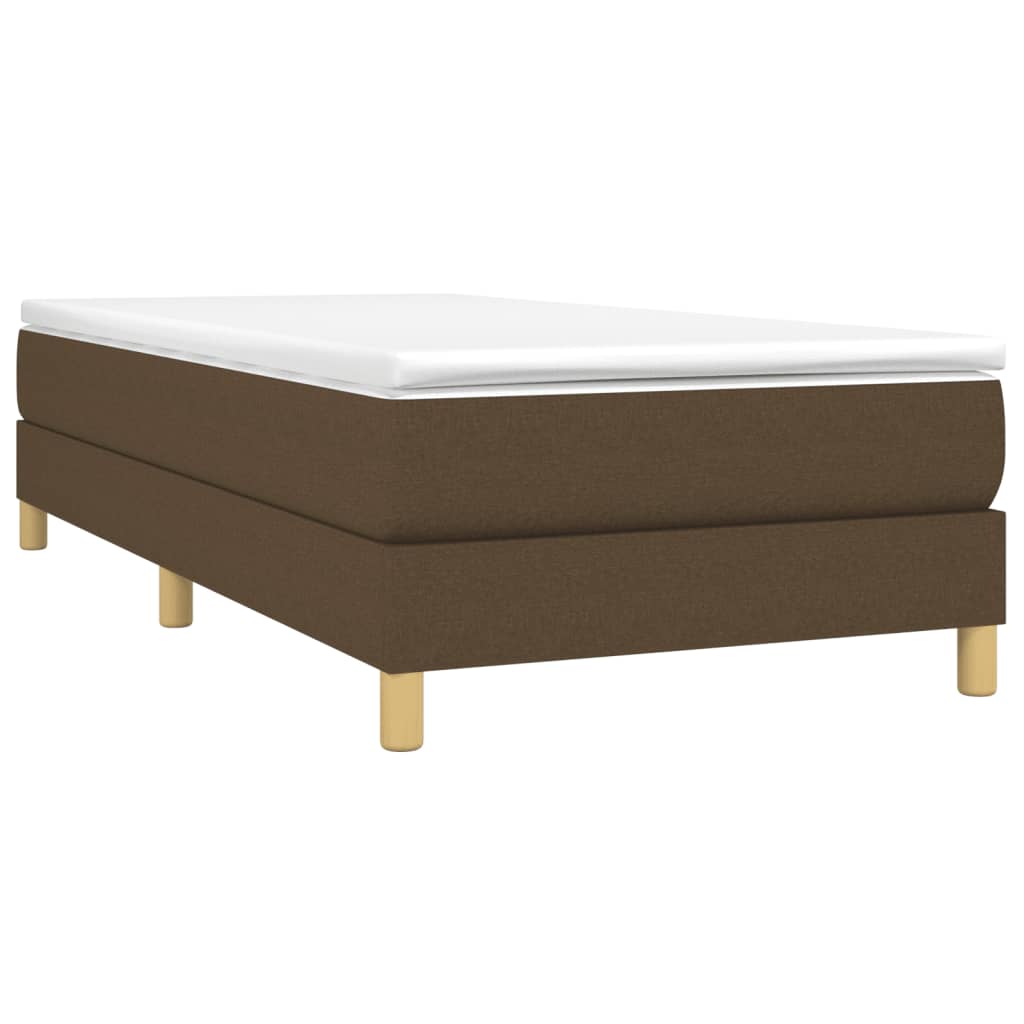 Boxspring sengeramme Mørkebrun 90x190 cm Stof