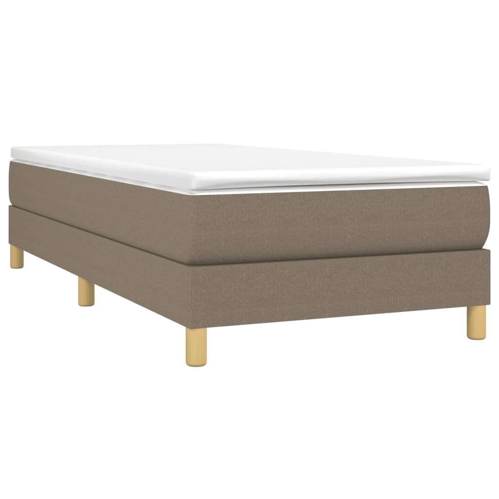 Boxspring sengeramme 90x190 cm stof gråbrun