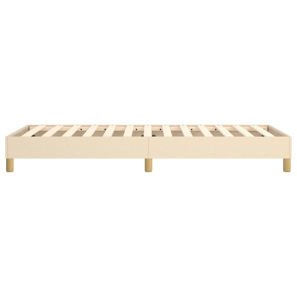 Boxspring sengeramme 90x190 cm stof cremefarvet