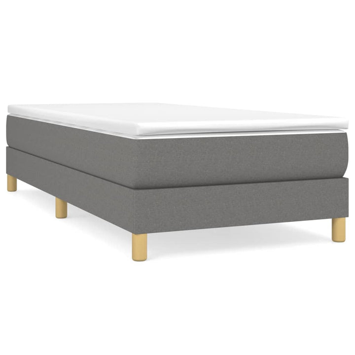 Boxspring sengeramme Mørkegrå 90x200 cm Stof