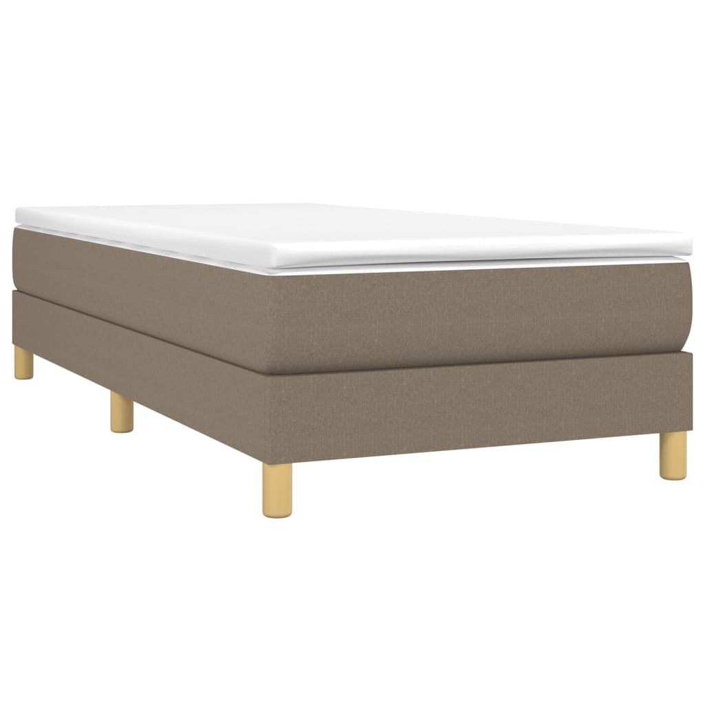 Boxspring sengeramme 90x200 cm stof gråbrun