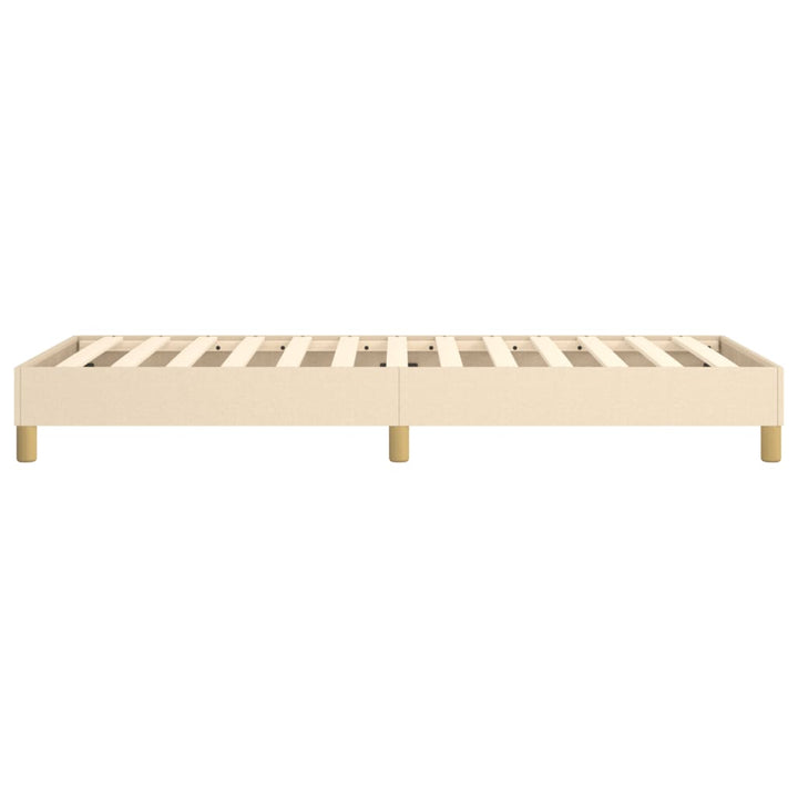 Boxspring sengeramme 90x200 cm stof cremefarvet