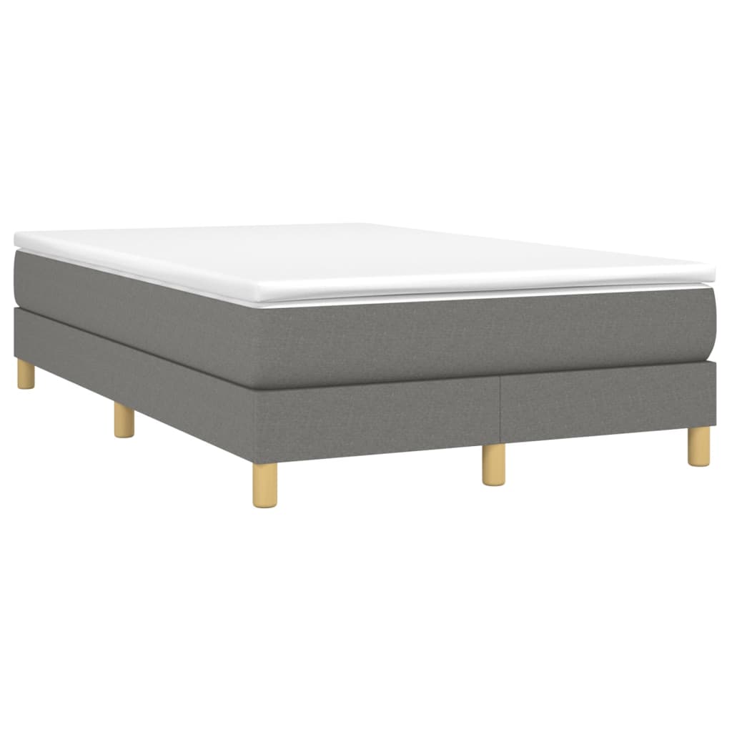 Boxspring sengeramme Mørkegrå 120x200 cm Stof