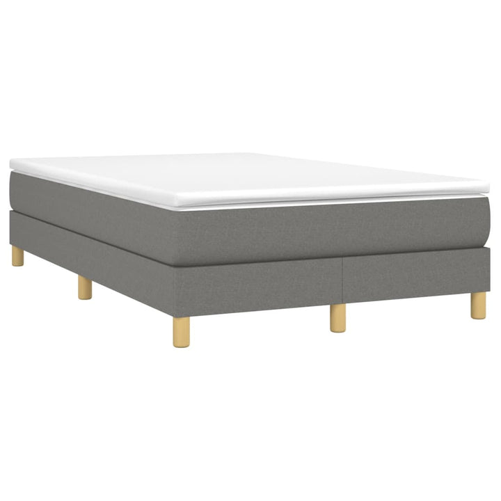 Boxspring sengeramme Mørkegrå 120x200 cm Stof