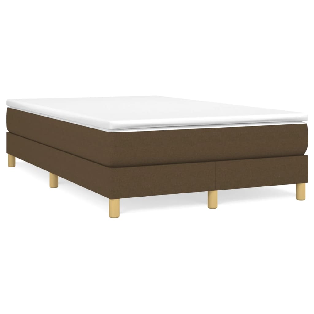 Boxspring sengeramme Mørkebrun 120x200 cm Stof