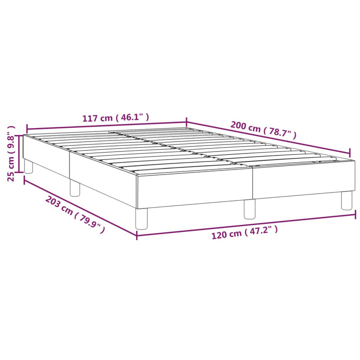 Boxspring sengeramme 120x200 cm stof blå