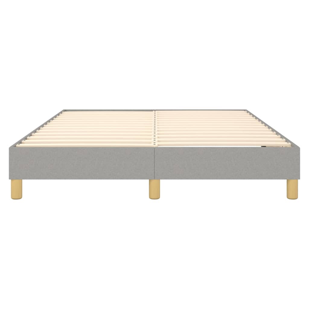 Boxspring sengeramme 140x190 cm stof lysegrå