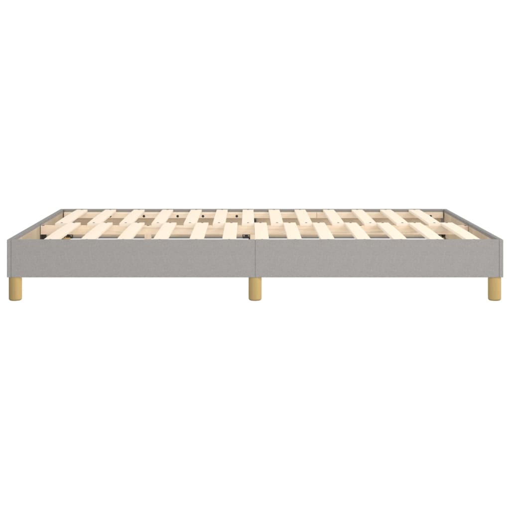 Boxspring sengeramme 140x190 cm stof lysegrå