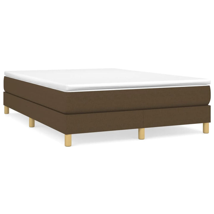 Boxspring sengeramme 140x190 cm stof mørkebrun