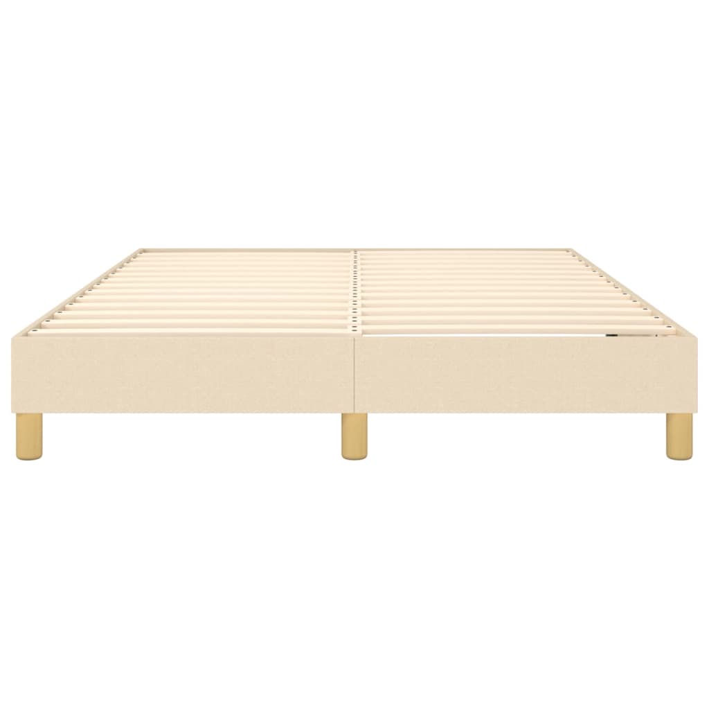Boxspring sengeramme 140x190 cm stof cremefarvet