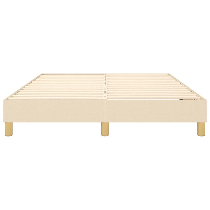 Boxspring sengeramme 140x190 cm stof cremefarvet